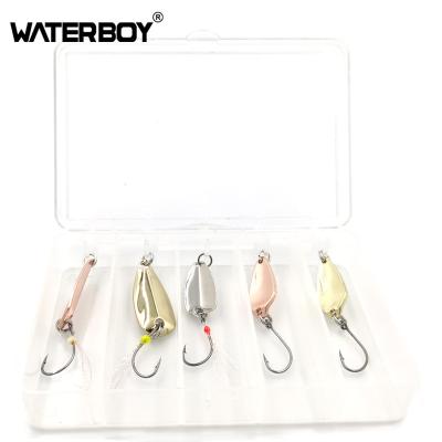 China Factory Direct Customized Mixed Groundbait Spinner Artificial Spoon Flakes Mixed Bait Hard Fishing Set Lure For Trout Bass for sale