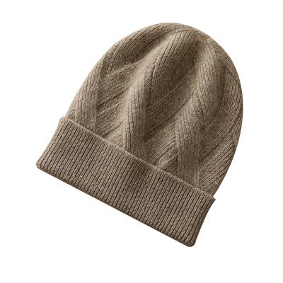 China Having Custom Made Logo Classic Striped Unisex Plain Wholesale Wool Cashmere Men Women Winter Heat Preservation Knit Beanie Hats for sale