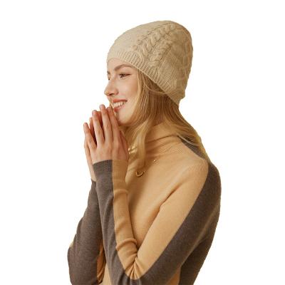 China Bearing Warm Heat Preservation Unisex Thicken Cashmere Face Winter Knitted Wool Hat Knit Beanie Winter Hats For Women for sale