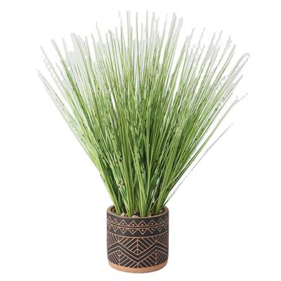 China Minimalist 90Cm Small Artificial Faux Greenery Plant Bonsai Potted Onion Grass Reed for sale