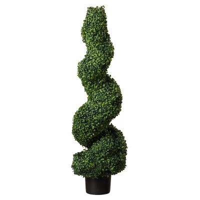 China Eco-Friendly Home Decor Boxwood Topiary Tree, Spiral Boxwood Tree, Artificial Boxwood Greenery Ball Plant for sale