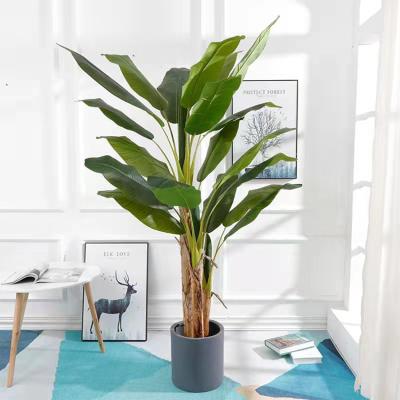 China Wholesale China Minimalist Touch Real Fake Banana and Paradise Palm Flower Stem Tree Traveler Trunk Artificial Bird for sale