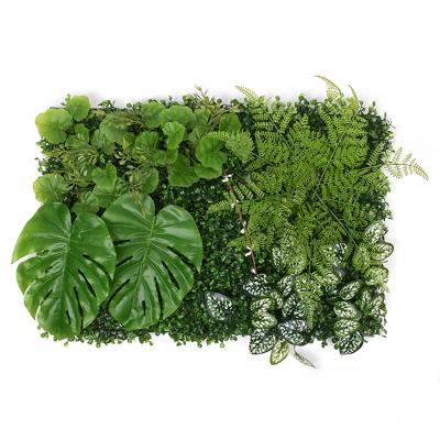 China High Quality Plastic Anti-UV Minimalist Sunwing Artificial Boxwood Hedges Panels Artificial Green Plant Hedge Garden Wall Plant for sale