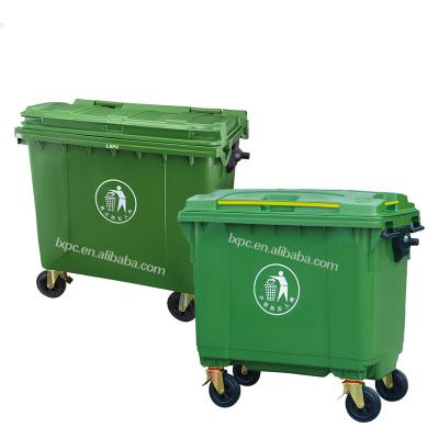 China 1100L * H137cm Sustainable Outdoor Large Waste Container Waste Recycling Bin L136 * W106 for sale