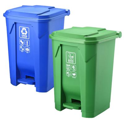 China LXD-80U 80L Foot Pedal Viable Plastic Waste Bin for sale