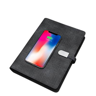 China High Quality Deboss Desktop Use 8000mAh Wireless Notebook Organizer Wireless Charger for sale