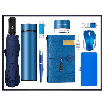 China High End Real Estate / Construction Gift Set Gift Promotion Items Notebook Umbrella Vacuum Flask Luxury Business Speaker for sale