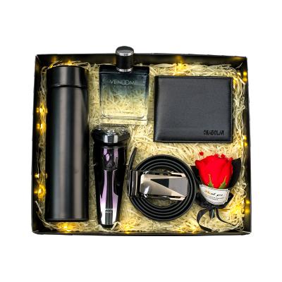 China Agriculture Hot Selling Gift Heating Electric Shaver+Rose+Belt+Perfume+Wallet+Temperature Display Vacuum Flask Gifts Fathers Day for sale