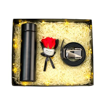 China Agriculture Electric Shaver+Rose+Belt+Perfume+Wallet+Temperature Display Vacuum Flask Gifts Fathers Day Men Gift Set for sale