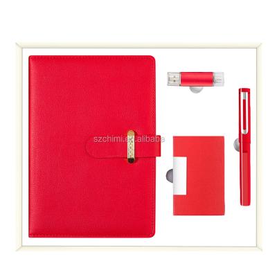 China Agriculture A5 instant pen promotional products notebook name card holder USB drive corporate gift for sale