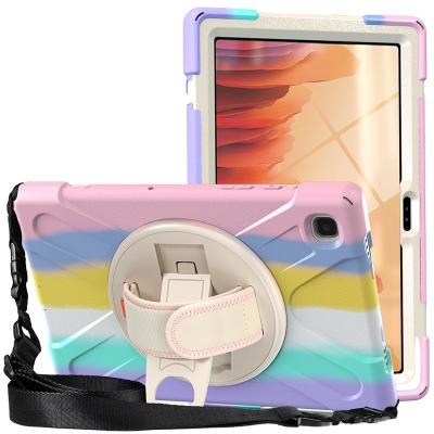 China Sleep / Wake up for samsung galaxy a7 10.4 kids case , for samsung t500 tablet case with shoulder hand strap for sale