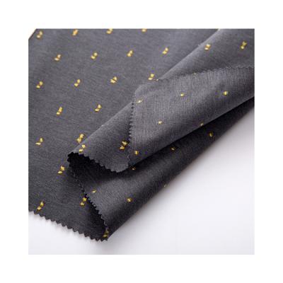 China Memory Modern Design Cotton Spandex Cutout Fabric Gray Yellow Gray Cotton Elastane Fabric for sale