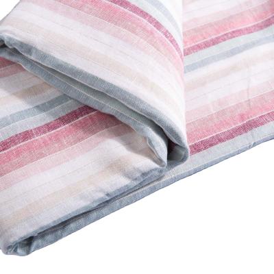 China Breathable Designs Different Color Designer Striped Linen Fabric for sale