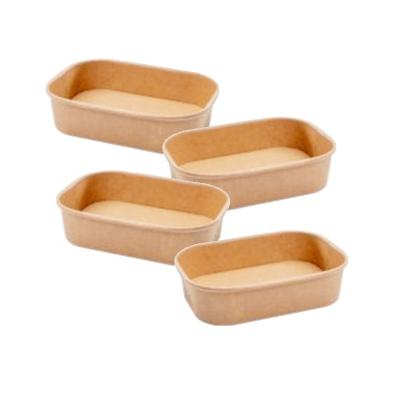 China Square Disposable Environmental Biodegradable Paper Bowl Container Food Catering Disposable Paper Bowls With Lids for sale