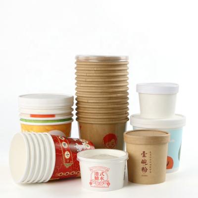 China Disposable Food Promotion Packaging Disposable Custom Size Greaseproof Paper Cups With Lids for sale