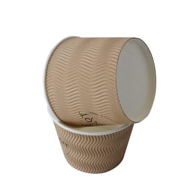 China Disposable Insulated Ripple Wallpaper Soup Bowls Paper Bowl Disposable Insulated Paper Bowl for sale