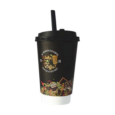 China Disposable Disposable Custom Printed Paper Cups Heat Insulated Hot Coffee Cups Foil Stamping Paper Cups for sale