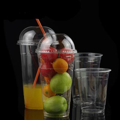 China High Quality Eco-Friendly Biodegradable Takeaway Plastic Cold Drink Cups Material PET Eco-friendly Plastic Cups for sale