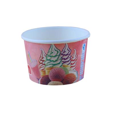 China Popular grade one biodegradable paper pulp ice cream cup patterned ice cream cup bio ice cream cup for sale