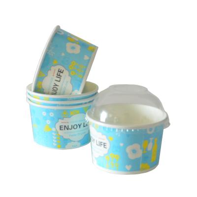 China Top Selling Disposable Ice Cream Paper Bowl Ice Cream Paper Cup Tubs Disposable Ice Cream Paper Containers With Lid for sale