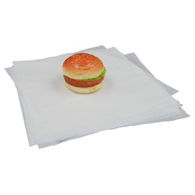 China BIODEGRADABLE square hamburger paper interfold hamburger paper China factory supply white hamburger paper for sale