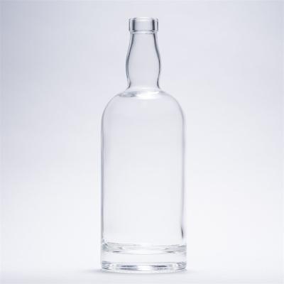 China High Quality Cylindrical Luxury Whiskey Glass Bottle Of Spirits Wine Bottle 750ml for sale