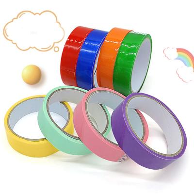 China Waterproof Decompression Ball Tape Diy Sticky Color Ball Tape Rainbow Colors Toys Candy Color Decompression Colorful Tapes for sale