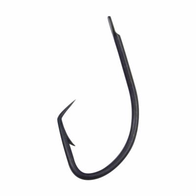 China 100pcs Carbon Steel Twisted Mouth Thin Band Long Handle Hook With Circle Tube Hook Fishing Carp Herring Hook for sale