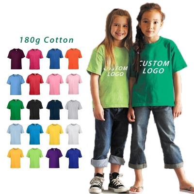 China QUICK DRY Custom Logo Printing Plain T-shirts Kids Clothing High Quality 100% Cotton For Children Kids Single Blank T-shirts for sale