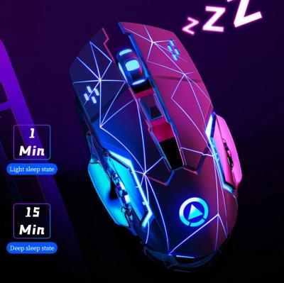 China Wireless Rechargeable Silent Mouse 6 Keys 2.4Ghz 1600 DPI USB Rechargeable Silent Gaming Mouse A4 Gaming Mouse Professional Ergonomic Wireless Mouse For Computer Laptop for sale