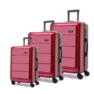 China 3pcs 20/24/28 ABS PC Luggage Moving Spinner Carry On Suitcase Sets With Removable Wheels for sale