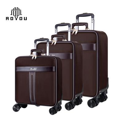 China High Quality ABS Oxford Suitcase With Universal Wheel Nylon Luggage Pull Rod Three Sets for sale