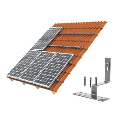 China Commercial Custom Solar Panel Roof Tiles Photovoltaic Solar Racking System Solar Tile Mounting Bracket Kit for sale