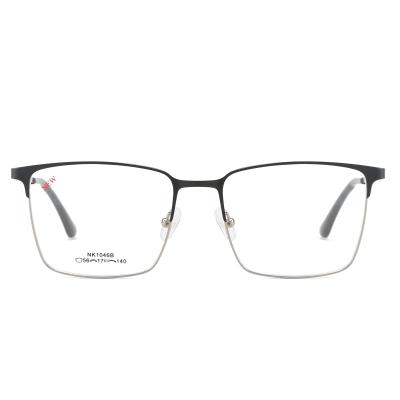 China 2021 half frame fashion rectangle metal frames optical glass wholesale metal glass frame for sale