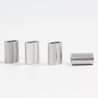 China Wire Rope Fittings China Manufacturing 8mm Double Hole Aluminum Hourglass Sleeves for sale