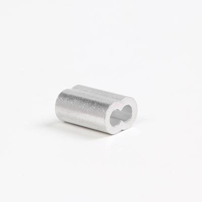 China High Quality Hole 8 Type Aluminum Wire Rope Fittings 12mm Double Hourglass Aluminum Sleeve For Wire Rope for sale