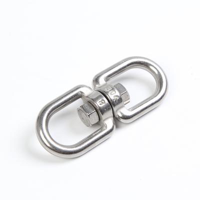 China Crane Factory Supply 304 Stainless Steel Sling Chain Double Swivel M12 Eye Ring 12mm for sale