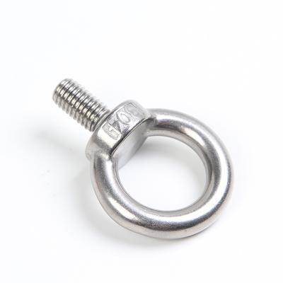 China Crane Hardware M6 High Strength Stainless Steel Silver Rigging Eye Bolt for sale