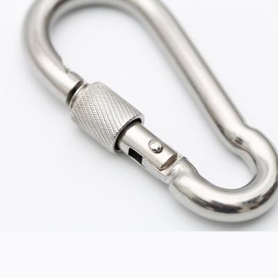 China Heavy Industry Wholesale 304 Stainless Steel Spring 6*60 Snap Hook Carabiners With Screw for sale