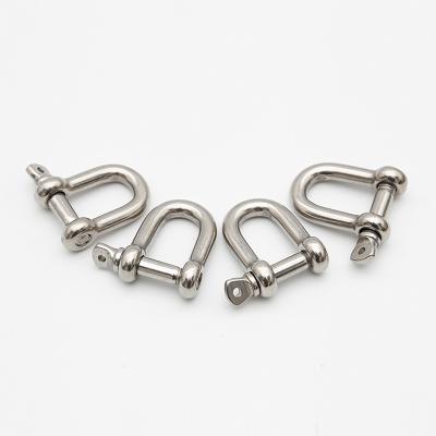 China Heavy industry high quality D-ring M6 stainless steel grade dee nautical shackler for sale