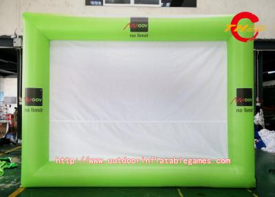 China Customized Oxford Cloth Green Inflatable Movie Screen For Outdoor Display for sale