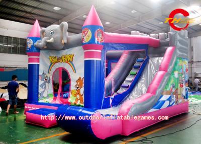 China Park Elephant Commercial Inflatable Bounce House PVC Net Clamping Cloth for sale