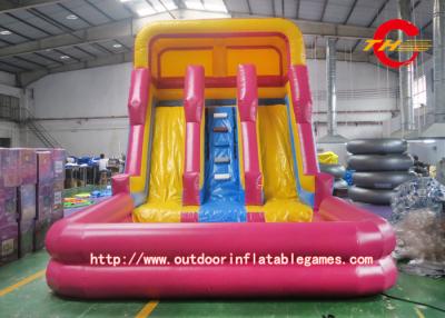 China Cartoon Small Yellow People Pattern Inflatable Outdoor Water Slide For Kids for sale