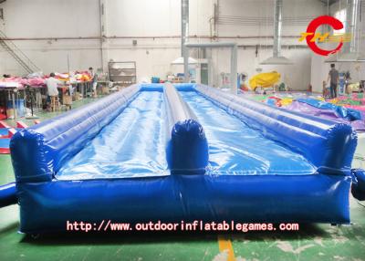 China Blue Double Slide Inflatable Air Track PVC Inflatable Cushion for sale