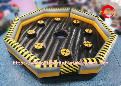 China Turntable Sports Games Wipeout Course Interactive Inflatable Games For Adults for sale