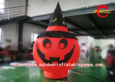 China Black Inflatable Halloween Pumpkin , Large Inflatable Halloween Decorations Long Lifetime for sale