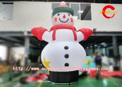 China Giant Funny Inflatable Cartoon Characters Santa Claus Lightweight Nylon 210D for sale