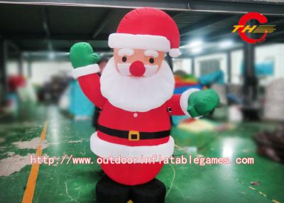 China Outdoor Decoration Inflatable Santa Claus Durable PVC Wire Stitching For Christmas for sale