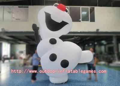 China Personagens de banda desenhada infláveis do boneco de neve da propaganda, decorações infláveis do Natal com logotipo impressas à venda