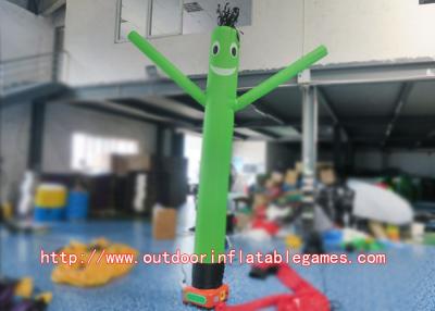 China Customized Green Inflatable Sky Dancer Tube One Leg Air Dancer 6m Size for sale